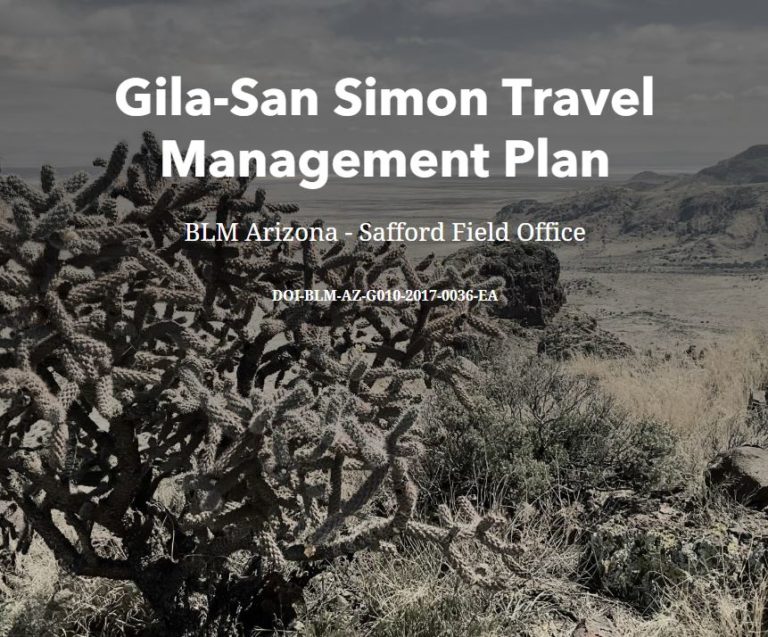 ACTION ALERT: Comments on Gila-San Simon Travel Management Plan due 12/26